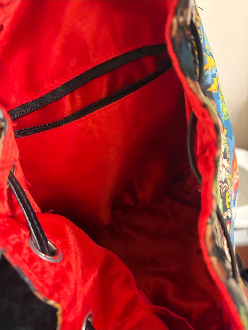 Horror Comic Print Backpack in Multi-Color - Picture 7 of 11